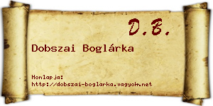 Dobszai Boglárka névjegykártya