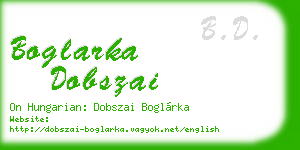 boglarka dobszai business card